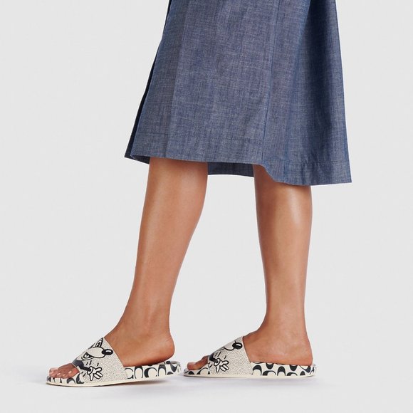 🥰 🐭 Coach Disney Mickey Mouse X Keith Haring Slide - Picture 6 of 13